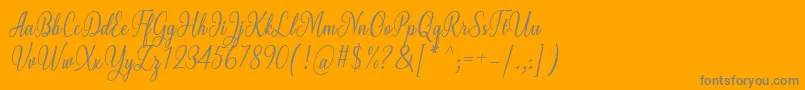 Milgun Font by 7NTypes Font – Gray Fonts on Orange Background