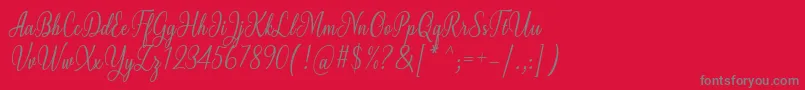 Milgun Font by 7NTypes Font – Gray Fonts on Red Background