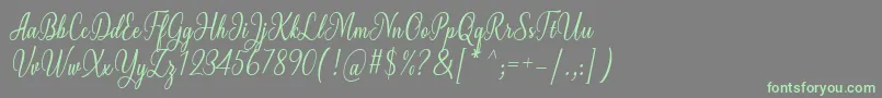 Milgun Font by 7NTypes-Schriftart – Grüne Schriften auf grauem Hintergrund