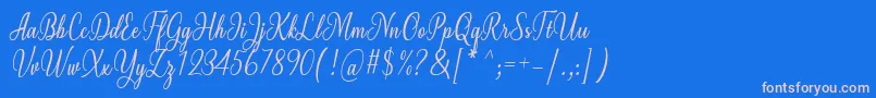 Шрифт Milgun Font by 7NTypes – розовые шрифты на синем фоне