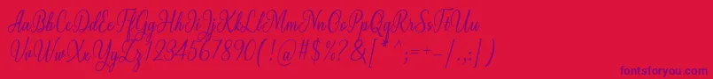 Milgun Font by 7NTypes Font – Purple Fonts on Red Background
