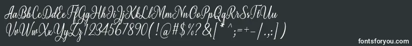 フォントMilgun Font by 7NTypes – 黒い背景に白い文字