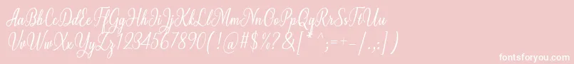 Milgun Font by 7NTypes Font – White Fonts on Pink Background
