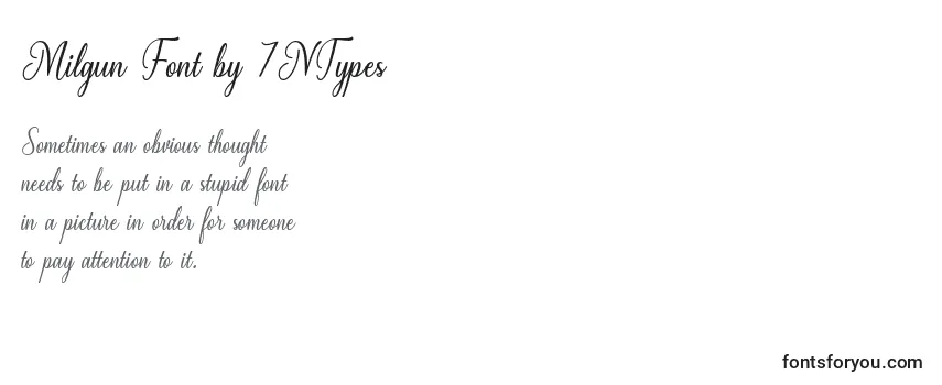 Schriftart Milgun Font by 7NTypes