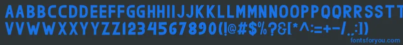 miliesSans Font – Blue Fonts on Black Background