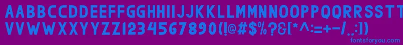 miliesSans Font – Blue Fonts on Purple Background