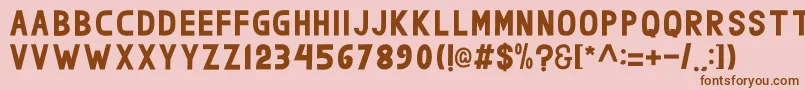 miliesSans Font – Brown Fonts on Pink Background