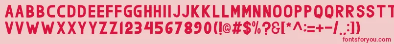 miliesSans Font – Red Fonts on Pink Background