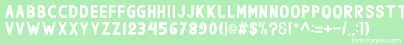 miliesSans Font – White Fonts on Green Background