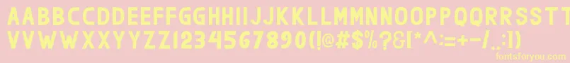 miliesSans Font – Yellow Fonts on Pink Background