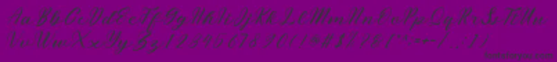 miliesScript Font – Black Fonts on Purple Background