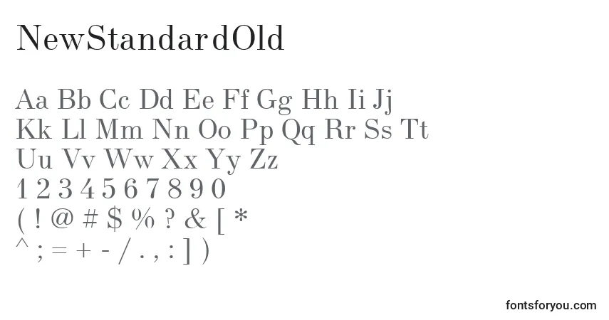 Czcionka NewStandardOld – alfabet, cyfry, specjalne znaki