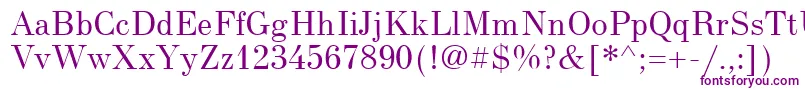 NewStandardOld Font – Purple Fonts on White Background