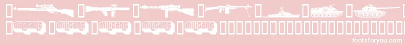 MILIF   -Schriftart – Weiße Schriften auf rosa Hintergrund