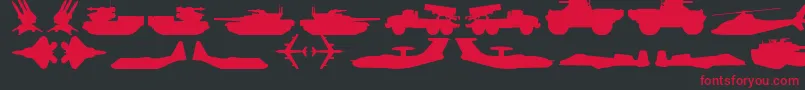 フォントMilitary RPG – 黒い背景に赤い文字