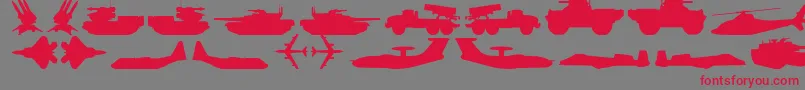 Шрифт Military RPG – красные шрифты на сером фоне