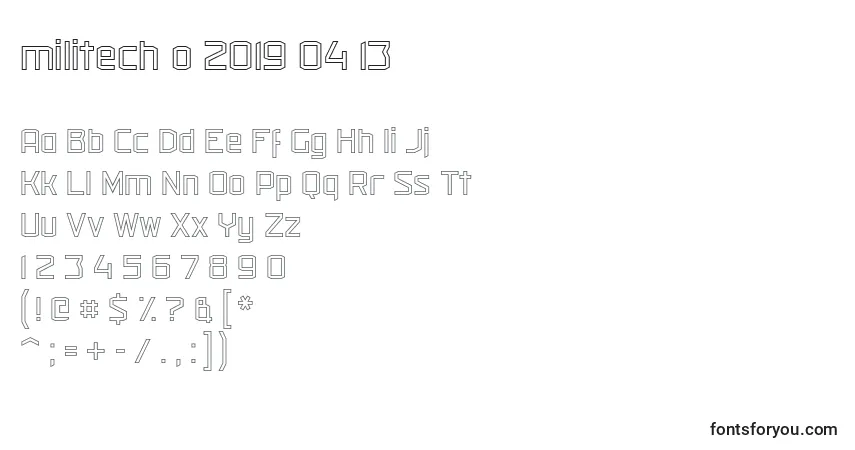 Militech o 2019 04 13 Font – alphabet, numbers, special characters