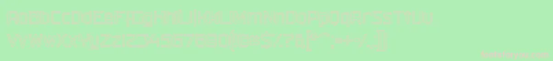 フォントmilitech o 2019 04 13 – 緑の背景にピンクのフォント