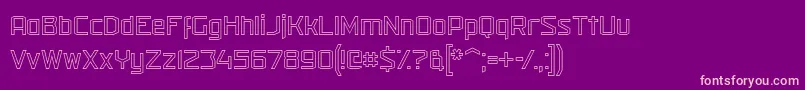 フォントmilitech o 2019 04 13 – 紫の背景にピンクのフォント