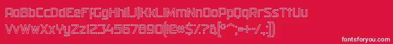 フォントmilitech o 2019 04 13 – 赤い背景に白い文字