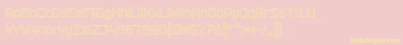 フォントmilitech o 2019 04 13 – 黄色のフォント、ピンクの背景
