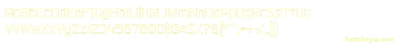 フォントmilitech o 2019 04 13 – 白い背景に黄色の文字