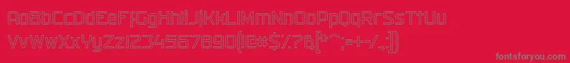 フォントmilitech o 2019 04 13 – 赤い背景に灰色の文字
