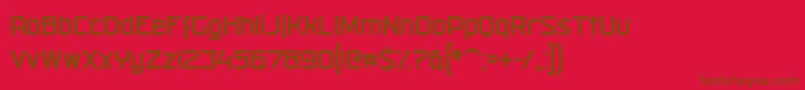 Czcionka militech r 2019 04 13 – brązowe czcionki na czerwonym tle