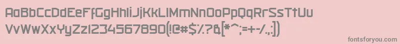 フォントmilitech r 2019 04 13 – ピンクの背景に灰色の文字