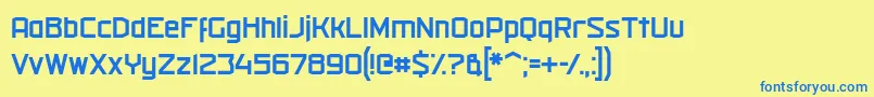 militech r 2019 04 13 Font – Blue Fonts on Yellow Background