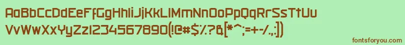 militech r 2019 04 13 Font – Brown Fonts on Green Background