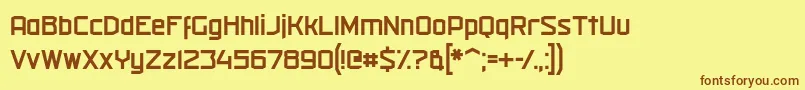 militech r 2019 04 13 Font – Brown Fonts on Yellow Background