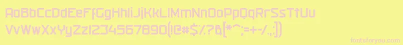 militech r 2019 04 13-fontti – vaaleanpunaiset fontit keltaisella taustalla
