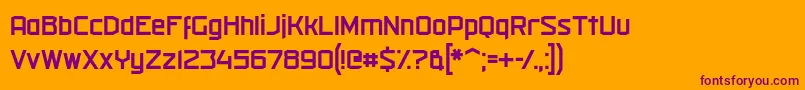 Шрифт militech r 2019 04 13 – фиолетовые шрифты на оранжевом фоне
