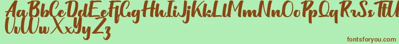 Milittan Personal Use Only Font – Brown Fonts on Green Background