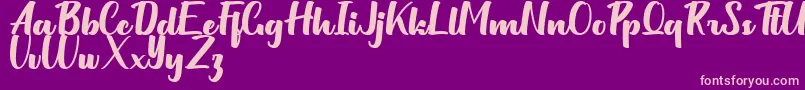 Milittan Personal Use Only Font – Pink Fonts on Purple Background