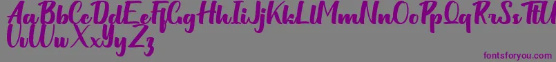 Milittan Personal Use Only Font – Purple Fonts on Gray Background