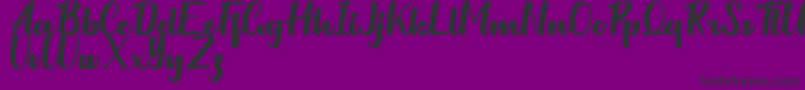 Milittan Personal Use Only Font – Black Fonts on Purple Background