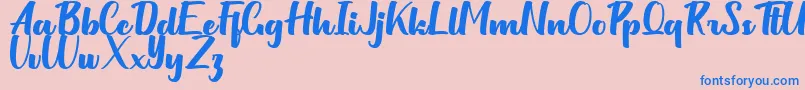 Milittan Personal Use Only Font – Blue Fonts on Pink Background