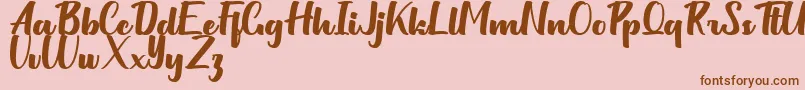 Milittan Personal Use Only Font – Brown Fonts on Pink Background