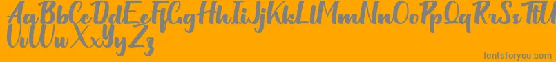 Milittan Personal Use Only Font – Gray Fonts on Orange Background