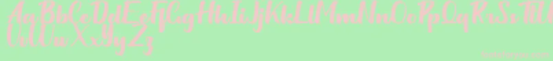 Milittan Personal Use Only Font – Pink Fonts on Green Background