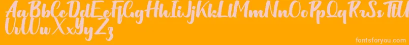 Milittan Personal Use Only Font – Pink Fonts on Orange Background