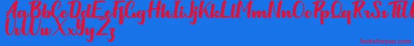 Milittan Personal Use Only Font – Red Fonts on Blue Background