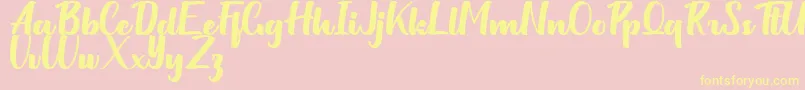 Milittan Personal Use Only Font – Yellow Fonts on Pink Background