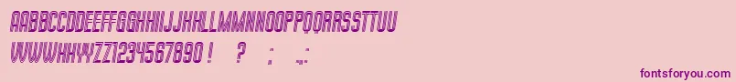 MilkandChocolate Italic Font – Purple Fonts on Pink Background