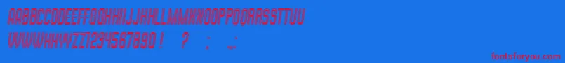 フォントMilkandChocolate Italic – 赤い文字の青い背景