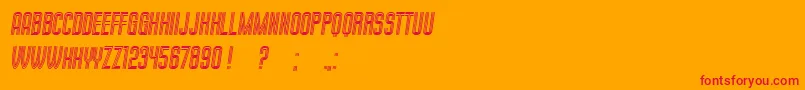 MilkandChocolate Italic Font – Red Fonts on Orange Background