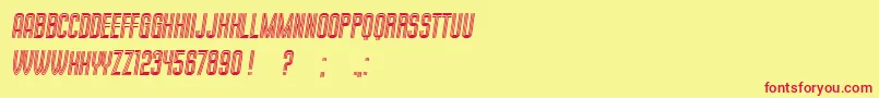 MilkandChocolate Italic Font – Red Fonts on Yellow Background