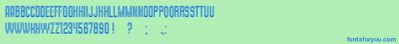 MilkandChocolate-fontti – siniset fontit vihreällä taustalla